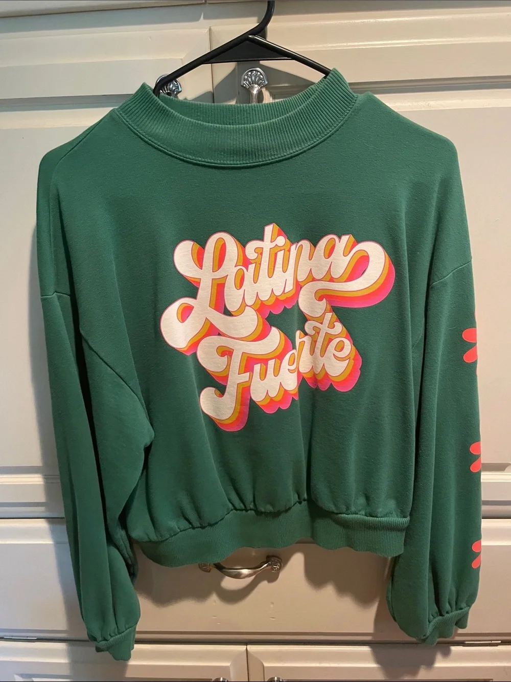 Target Green 'Latina Fuerte' Multicolor Graphic Crewneck Sweatshirt
